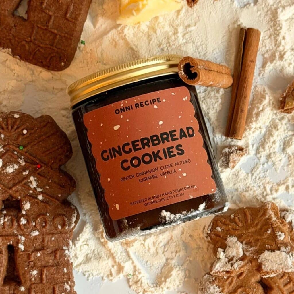 Gingerbread candle