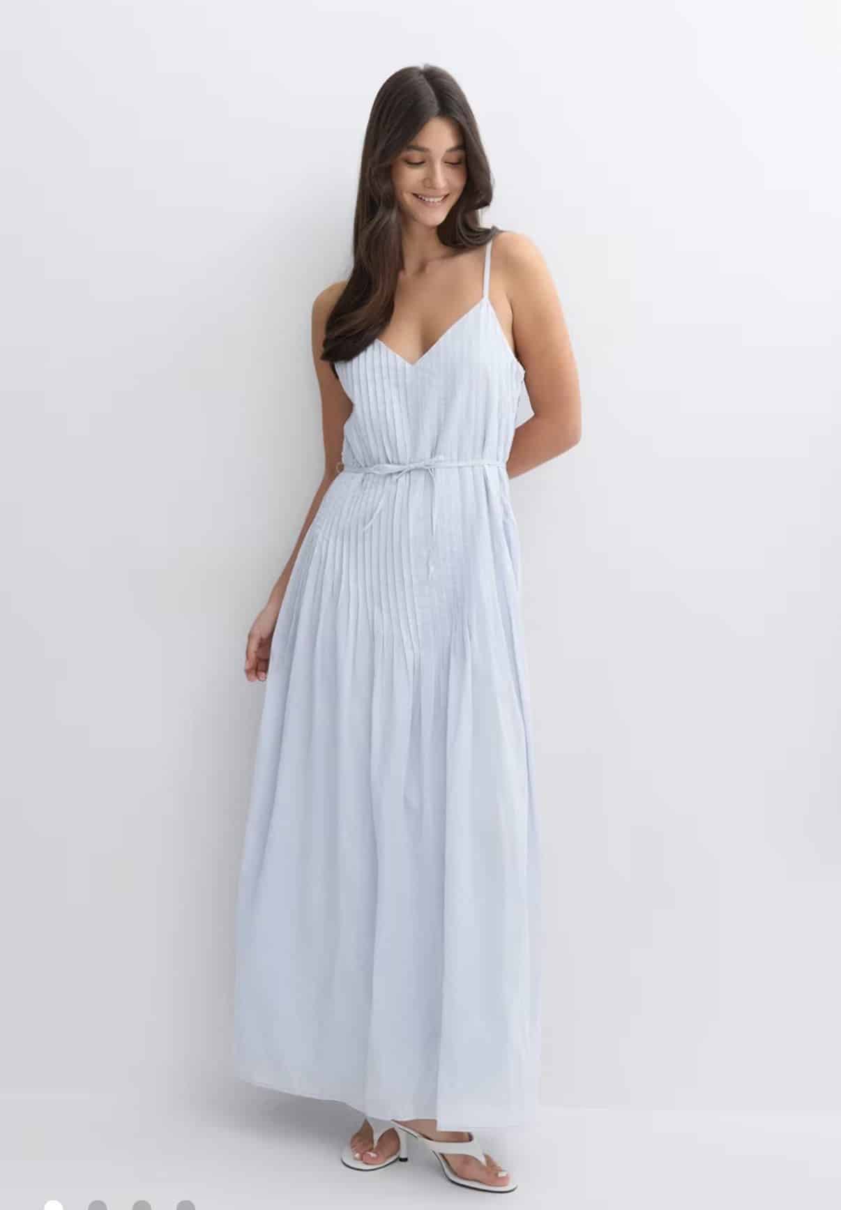 pleated dress